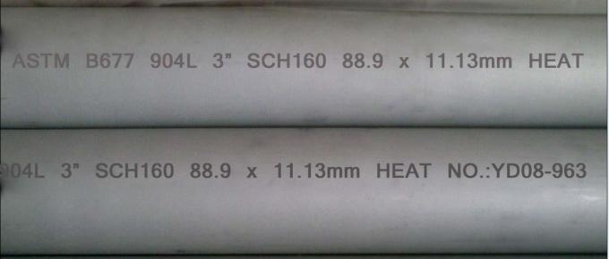 3" tubo de caldeira 904l sem emenda de aço inoxidável da programação 80 comprimento de 5m - de 6m